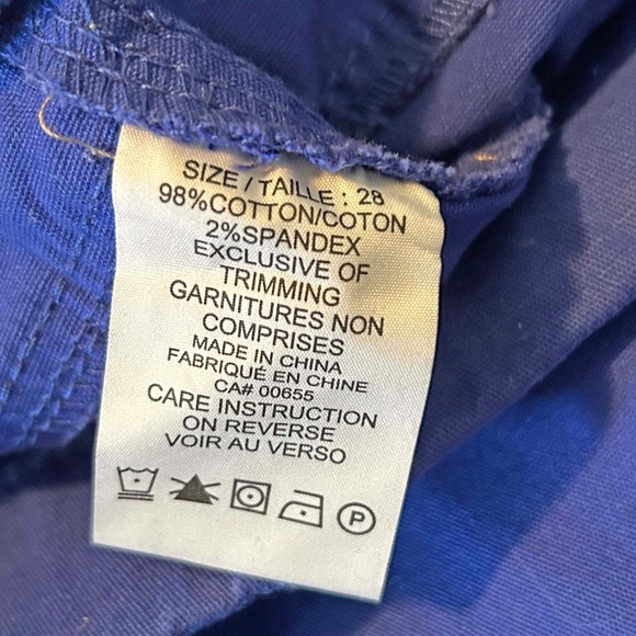 PANTS, STRETCH JEGGING, ETHNIC BLUE, SIZE 28, 98% COTTON 2% SPANDEX, PENNINGTONS - Picture 2 of 15
